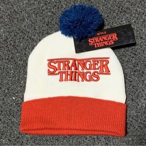 Stranger Things White and Red Beanie